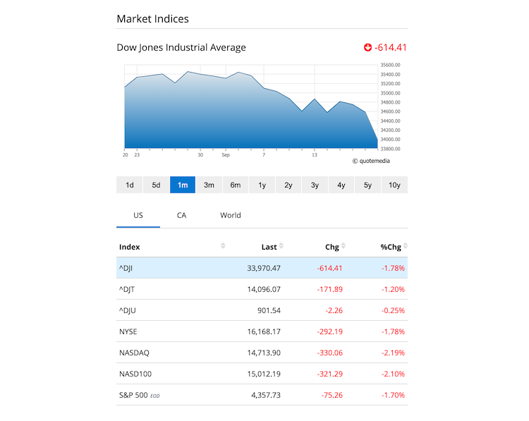 Mini Market Indices
