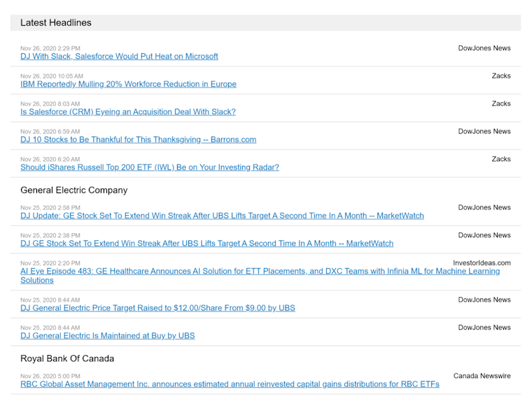 Scrolling News Ticker